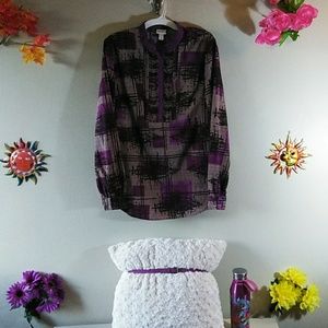 Ladies purple multicolored blouse